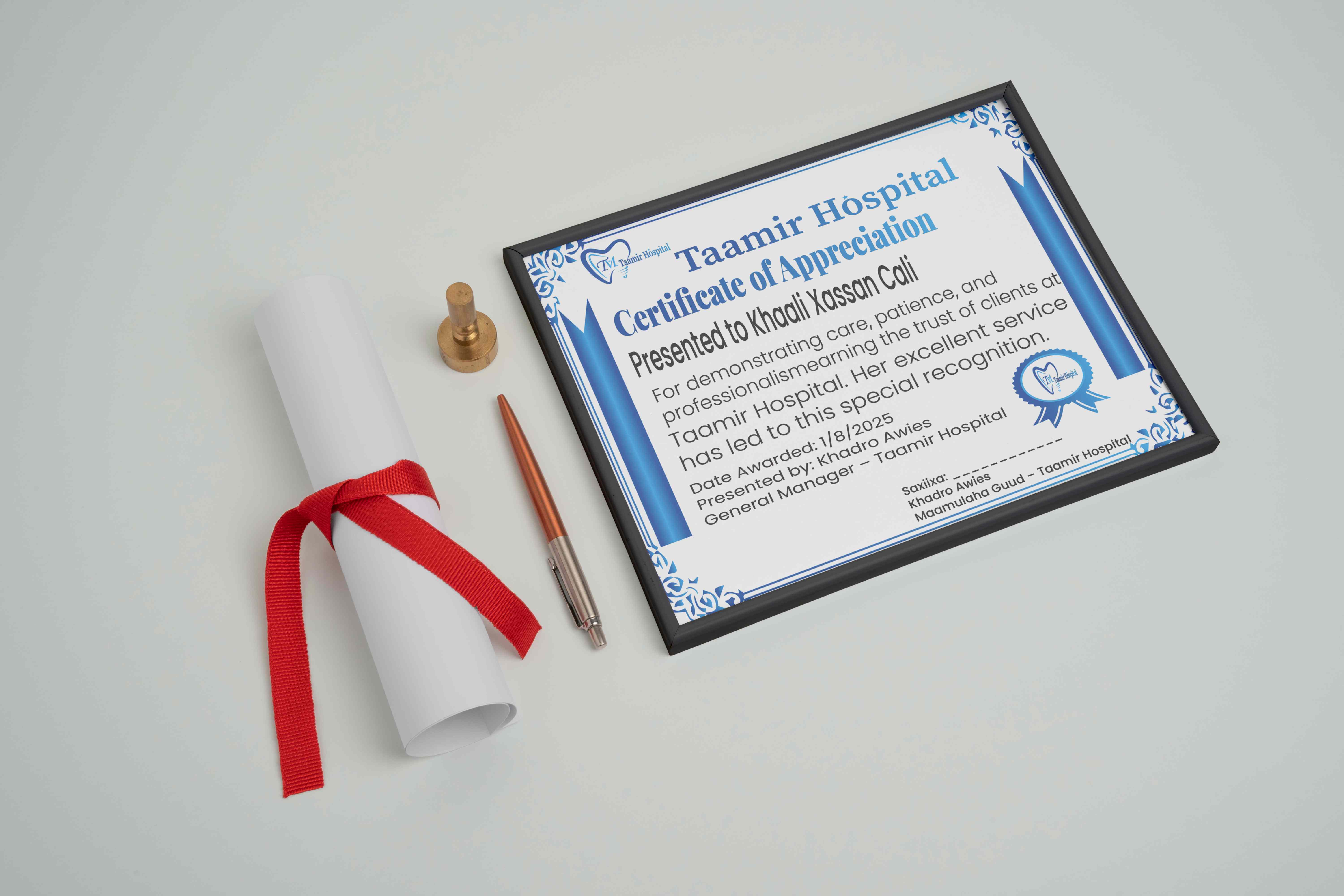 Certificate of Appreciation